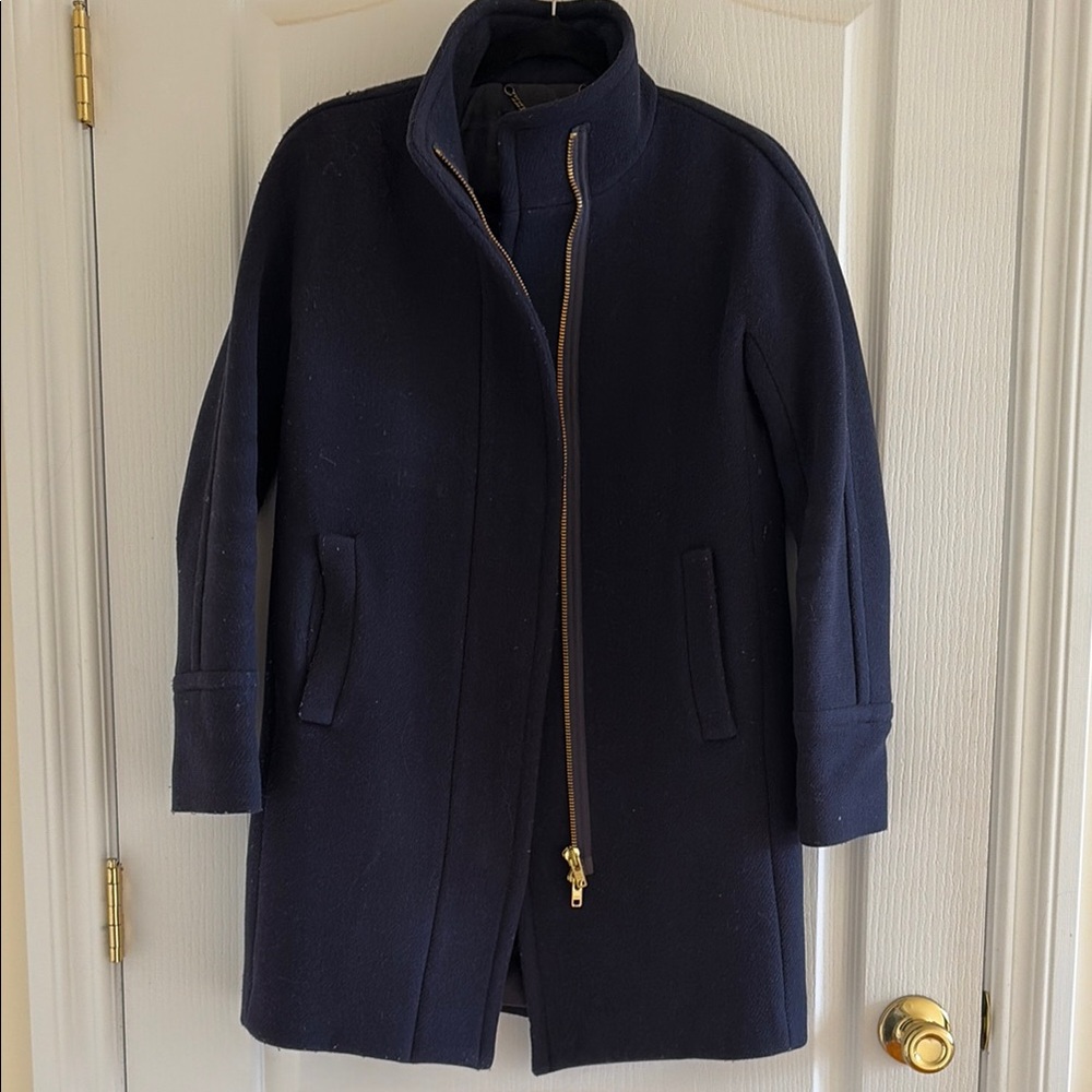 J.Crew Cocoon  Zip-Front Wool Coat